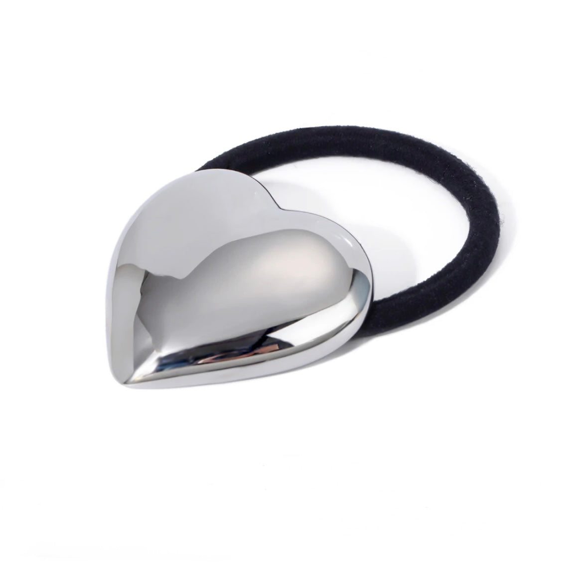 Heart Silver Hair Tie