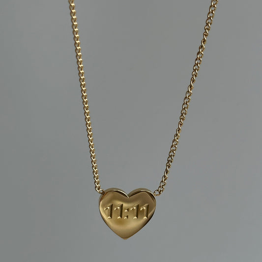 11:11 Heart Necklace