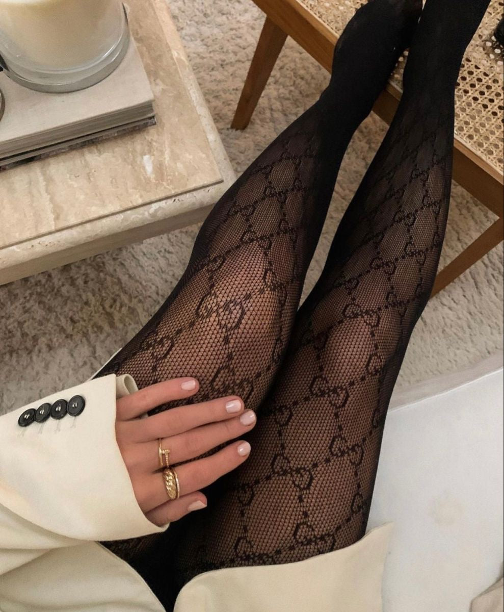 GG PRINT BLACK TIGHTS